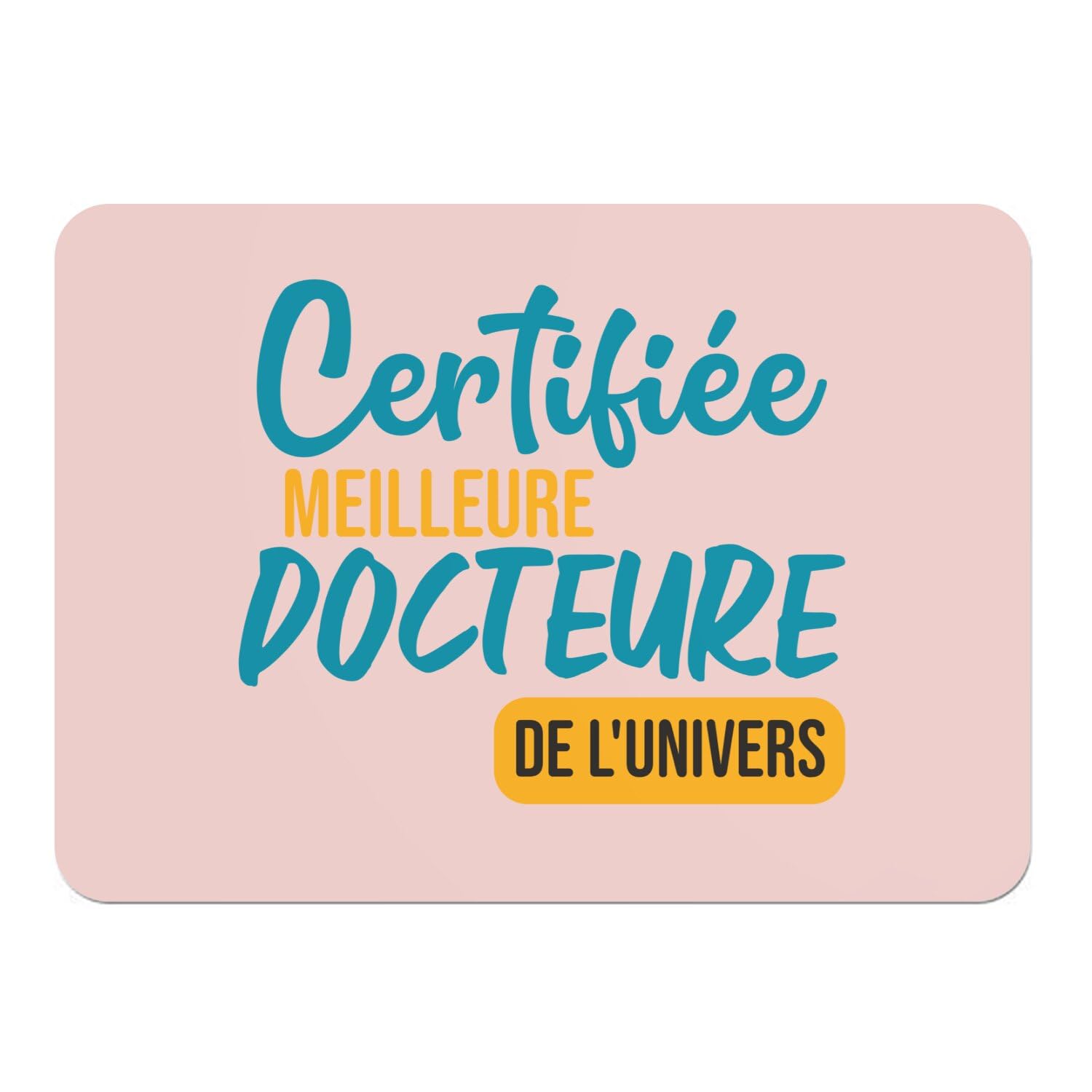 Sets de table souples en liège rose | Idée cadeau originale pour une docteure