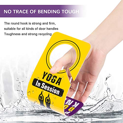 Psler DOOR-HANGER-YOGA 4 Pack Door Knob Hanger Sign Yoga In Session thumb #3