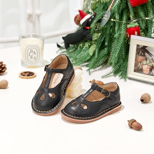 Image of Felix & Flora Toddler Little Girl Princess Dress Shoes-Mary Jane Flats for Girl Party School Shoes