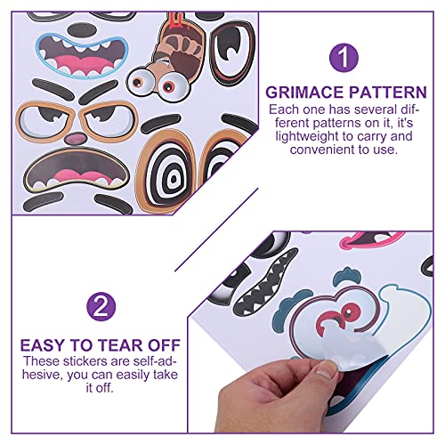 Kisangel 2 sets Halloween pompoen gezicht stickers pompoen decoreren stickers voor feest - Image 6