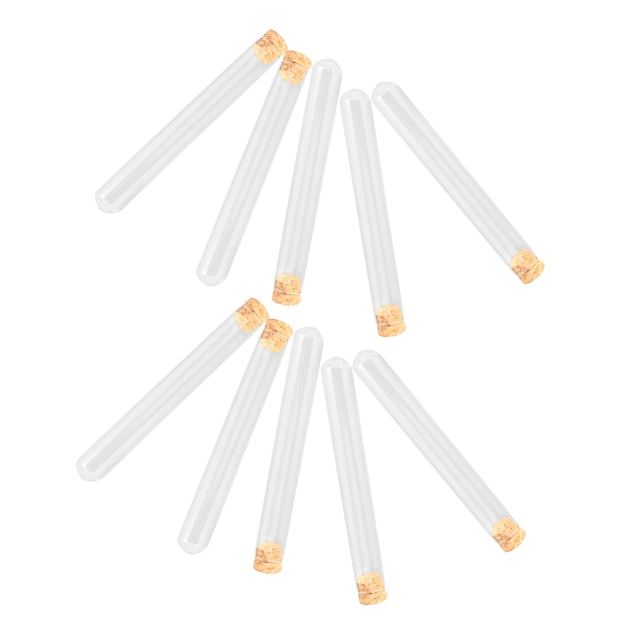 FUNOMOCYA 10pcs Glass Test Acrylic Test Chemistry Test Racks Transparent Lab Test Test with Cap Test Bottle Floral Water Tubes Propagation Tubes Lab Tubes