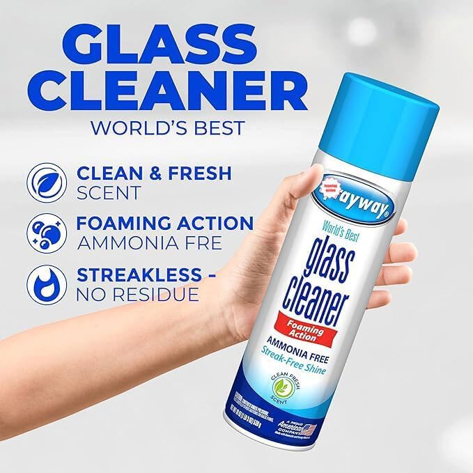 Sprayway's Glass Cleaner, 19 Oz Cans, (Pack of 2) with Cleaning Cloth