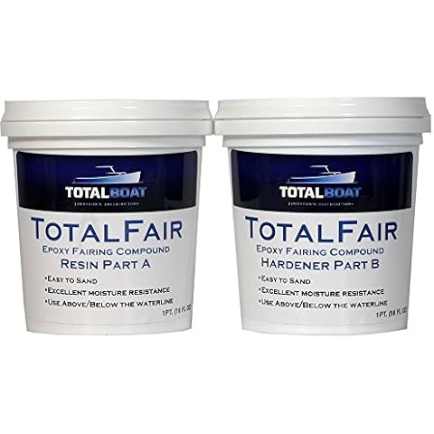 TotalBoat-434282 TotalFair Marine Epoxy Fairing Compound for Fiberglass, Wood, Aluminum and Steel (2 Pint Kit) Cover