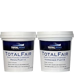 TotalBoat-434282 TotalFair Marine Epoxy Fairing Compound for Fiberglass, Wood, Aluminum and Steel (2 Pint Kit) TotalBoat-434282 TotalFair Marine Epoxy Fairing Compound for Fiberglass, Wood, Aluminum and Steel (2 Pint Kit)