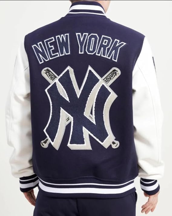 Mens New York Letterman Yankees Mash Up Varsity Jacket Mens NY College Baseball Varsity Bomber Jacket2