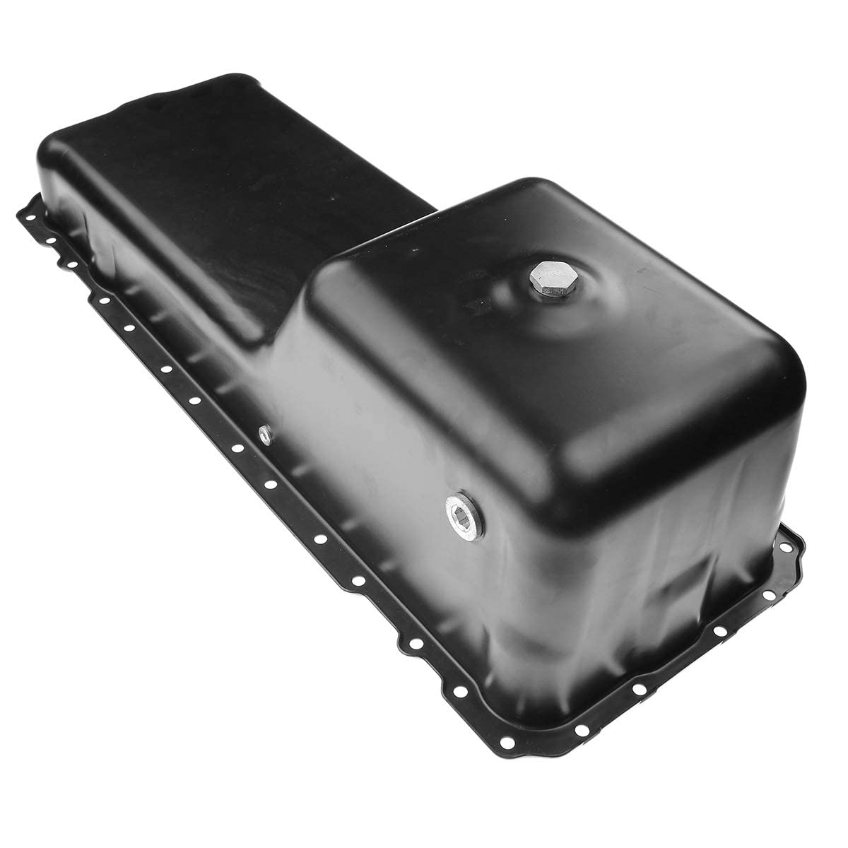 A-Premium Engine Oil Pan Sump with Drain Plug Compatible with - 2000-2010 - Caterpillar 3126 3126B C7 L6 7.2L Diesel Turbocharged Engine