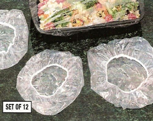 REUSABLE ELASTIC FOOD COVERS - 2 LARGE SIZES FOR ROASTERS/CAKES/LASAGNA'S AND MORE! (SET OF 12)