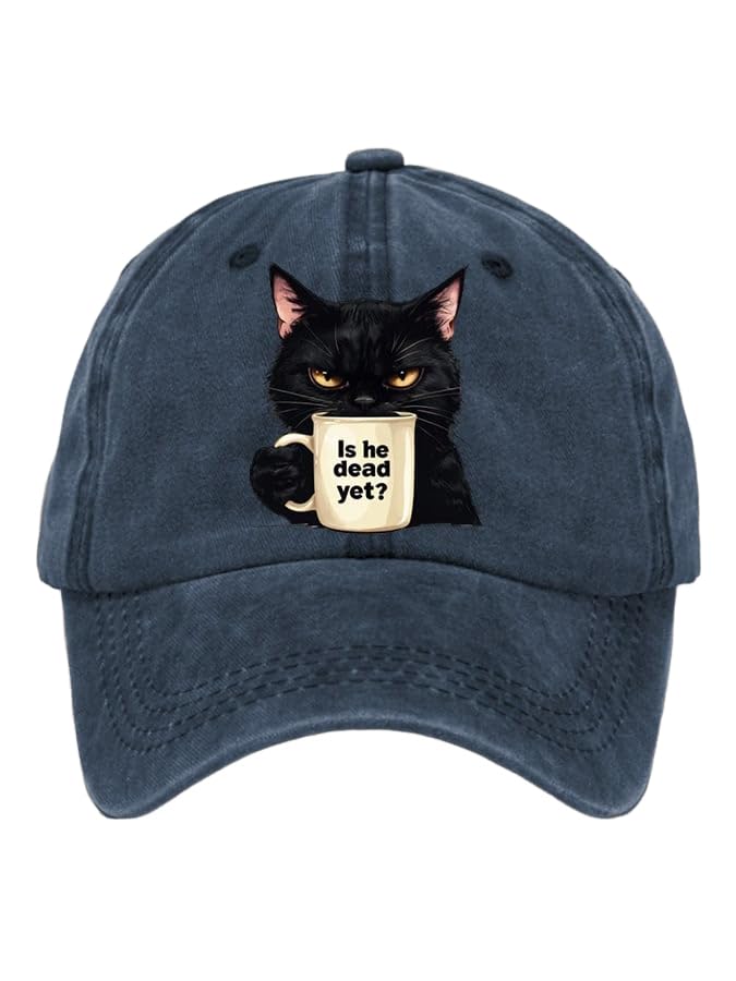 is He Dead Yet Hat Unisex Foxtrot Delta Tango Print Hat Resist Baseball Cap Navy