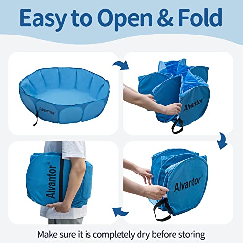Alvantor Piscina para animais de estimação, banheira, piscina, para crianças, gatos, filhotes, chuve