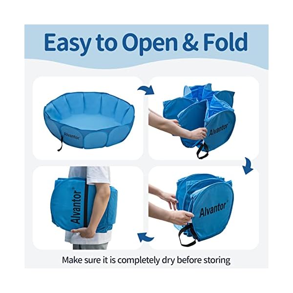 Alvantor-Pet-Swimming-Pool-Dog-Bathing-Tub-Kiddie-Pools-Cat-Puppy-Shower-Spa-Foldable-Portable-Indoor-Outdoor-Pond-Ball-Pit-63x12-Patent-Pending Alvantor Pet Swimming Pool - Foldable, Portable, and Fun!
