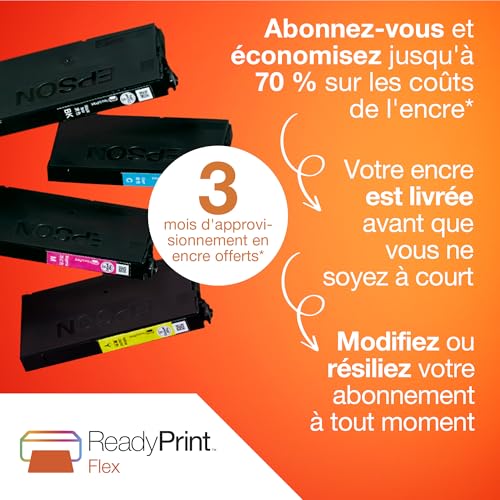 EPSON WorkForce WF-7840DTW | Imprimante A3+ 4-en-1 - Impression recto-verso, Numérisation, Copie, Fax - WiFi Direct, Ethernet, PrecisionCore, 25ppm Noir/12ppm Couleur, Mobile, Encres économiques