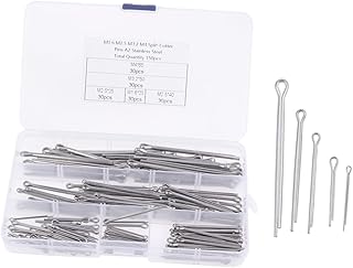 ULTECHNOVO Split Cotter Rubber Curb 150pcs mechanic suit Fastening Pin Fastener Clip Split Cotter Hair Tractor combination Securing clip set fork Split Cotter
