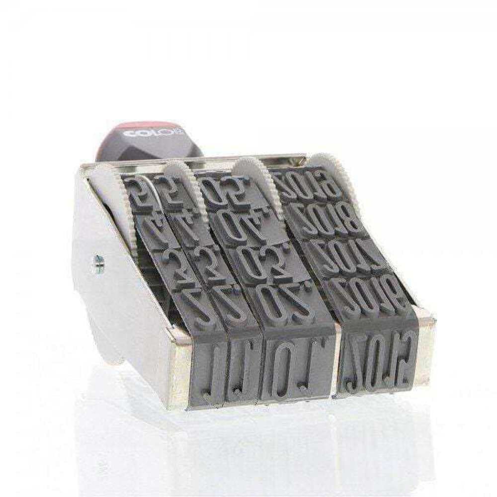 Colop Rechteckiger Handstempel Metall 67x18 mm - Datumstempel, blau