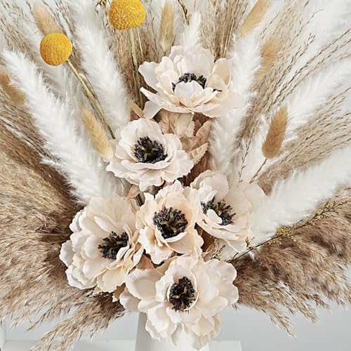 Ramo natural de pasto pampas seco decorativo miniatura 5