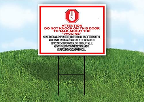 "Do Not Knock" Aluminum Sign - No Trespassing, No Vaccine Talk, Keep Out Warning 12 thumbnail image