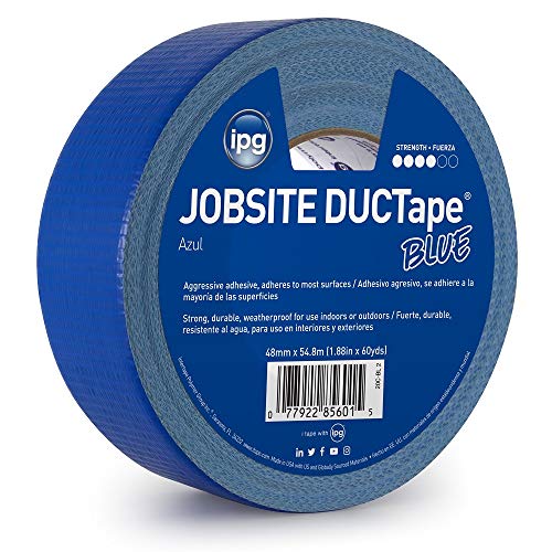 Image of IPG JobSite DUCTape, Colored Duct Tape, 1.88 inch x 60 yd, Blue (Single Roll)