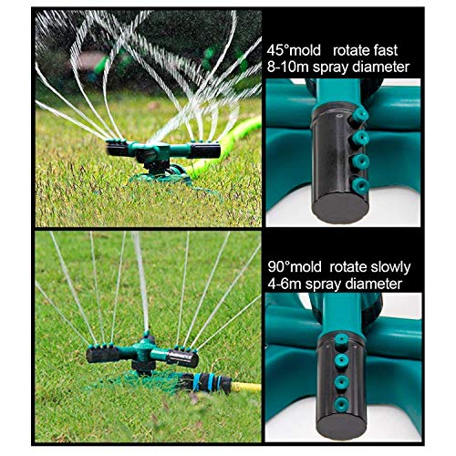 Limbjal® Automatic 360 ° Rotating Adjustable Round 3 Arm Lawn Water Sprinkler for Watering Garden Plants/Pipe Hose Irrigation Yard Water Sprayer Adjustable Water Sprinkler (Pack 1) (Pack 1)