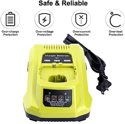 Gonocop 18-Volt P117 Rapid Charger Replace For Ryobi 12V-18V Battery One+ Lithium-Ion/Nicad/Nimh Battery P102 P108 P189 P197 P103 P105 P107 P190 P191 Pbp002 Pbp005 thumb #2