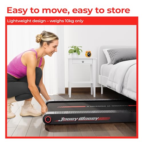 Image of Lifelong Walking Pad Treadmill for Home| 4 HP Peak Motorised Treadmill with Vibration Plate|3-in-1 Function with Walking,Jogging & 4 Vibration Massage Modes| LED Display|Supports 120kg (Red and Black)