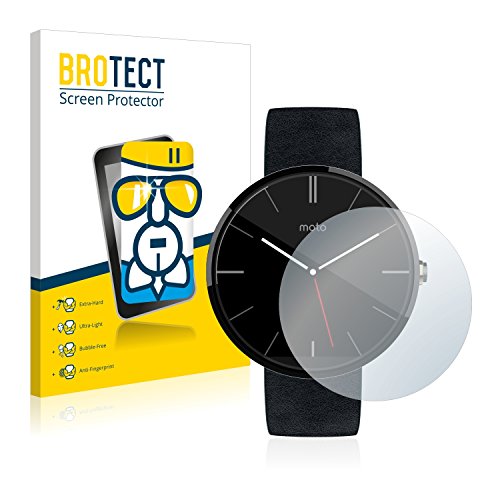 BROTECT Protector Pantalla Cristal Compatible con Motorola Moto 360 46 mm 1a generacin Protector Pantalla Vidrio Dureza Extrema Anti Huellas