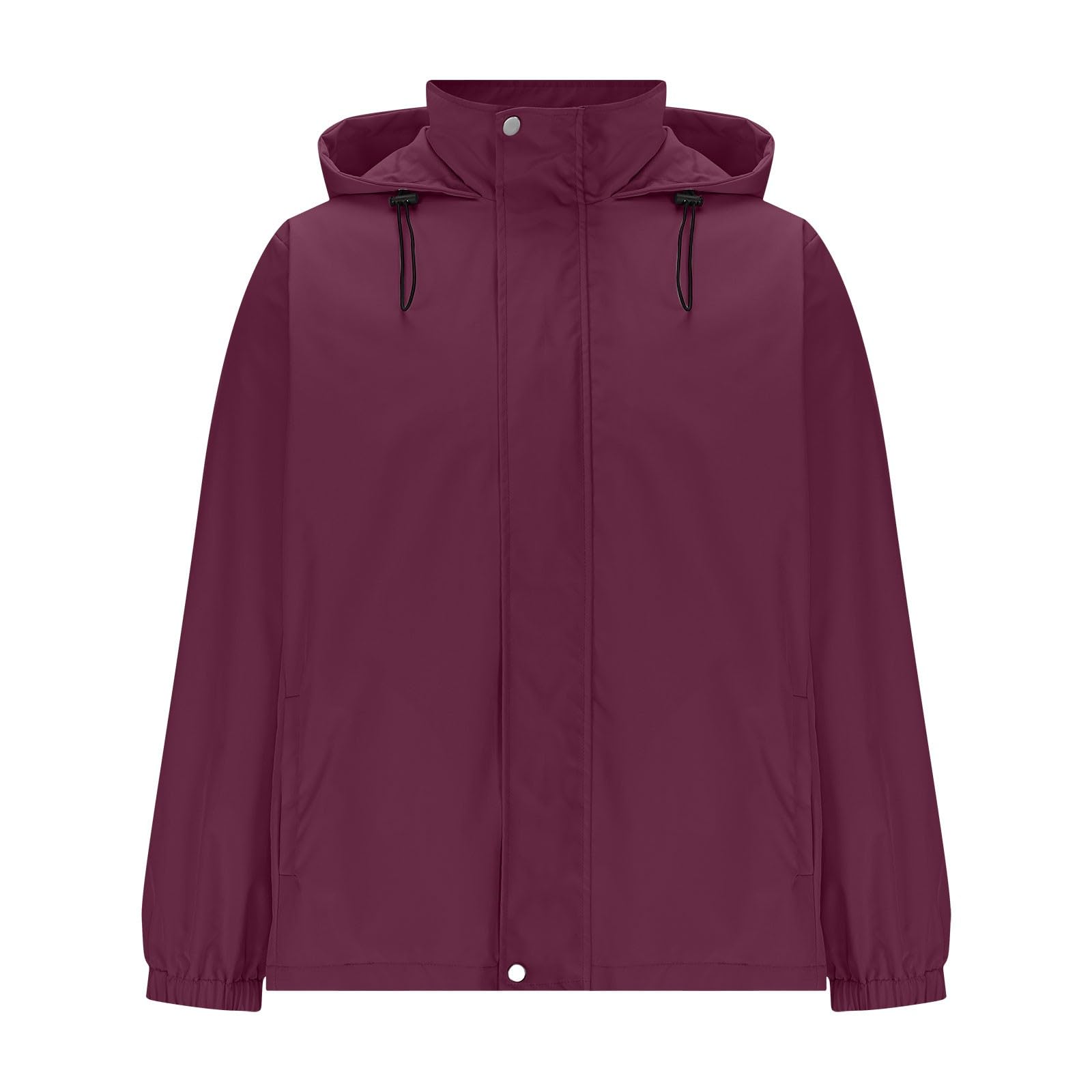Generisch Herren Regenjacke Wasserdicht, Leichte Herrenjacke Für Sommer Mit