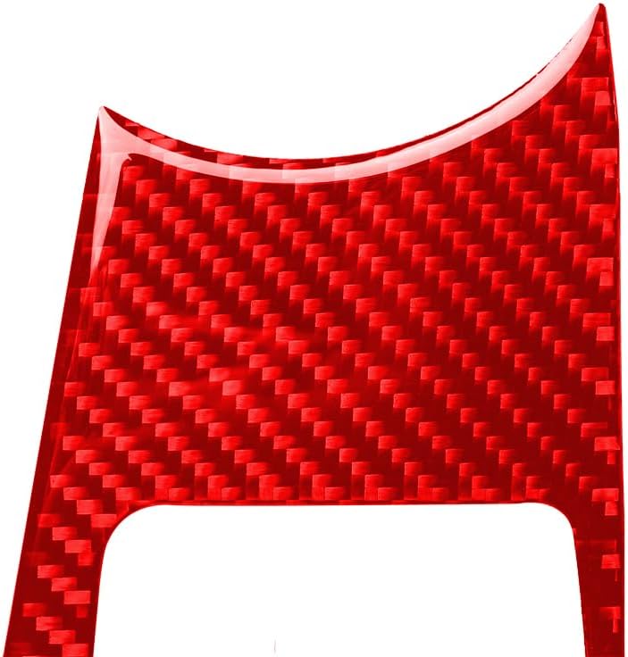 Real Carbon Fiber Interior Sticker Compatible with Lexus NX 200 200T 300H 2014 2015 2016 2017 2018 2019 Car Gear Shift Panel Decal Floor Console Decor Accessories Trim Cover Style A Red