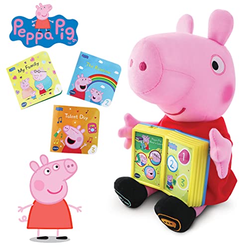 Peluche Peppa Pig interactivo con diverlibros educativos VTech para aprender jugando 3