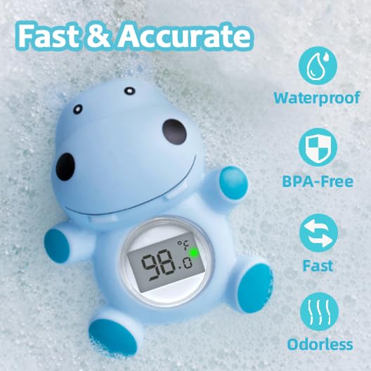 Miniatura 2 de Termómetro de bañera para bebé recién nacido, termómetro de temperatura del agua de la bañera para niños pequeños, juguete flotante de seguridad