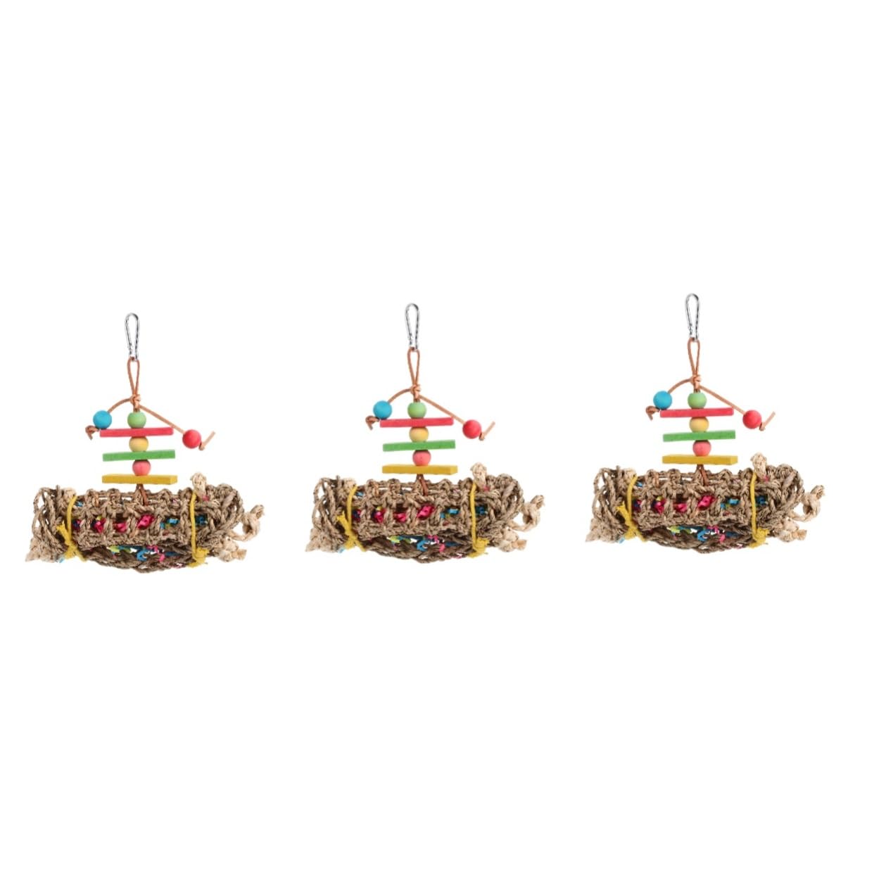 minkissy 3pièces Jouet à Mâcher Suspendu pour Perroquet Accessoire pour Oiseaux Jouet à pour Oiseaux De Compagnie