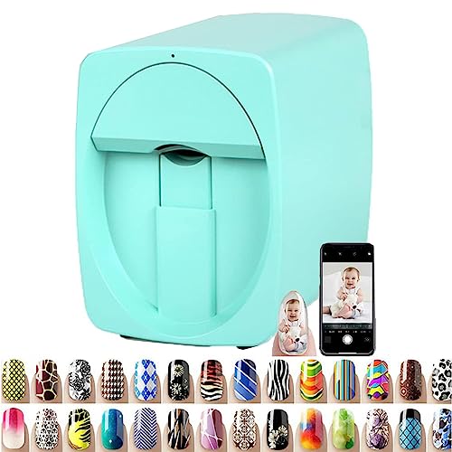Image of Mini 3D Nail Printer - Portable Multifunctional Nail Art Machine for Kids, Nail Studios, Manicurists & Nail Enthusiasts - Ideal White Nail Painting Device