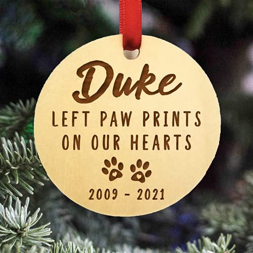 Pet Remembrance Ornament | Pet Christmas Ornament | Christmas for Dogs | Christmas for Cats | Personalized Wooden Christmas Ornament | Pet Ornaments for Christmas | Pet Remembrance Gifts