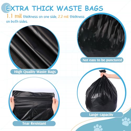 Image of 150 Pcs Dog Waste Poop Bags Dog Large Leak Proof Bags 26 inchx 33 inch Pet Waste Station Can Liners Heavy Duty Pet Trash Bin Liner for Walking Poop Station Dispensers, 3 Rolls of 50(Black)