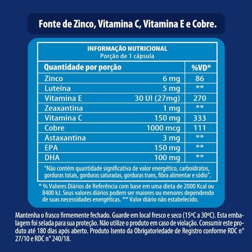 Vision Formula (Luteina + Zeaxantina) Vitgold 60 cápsulas