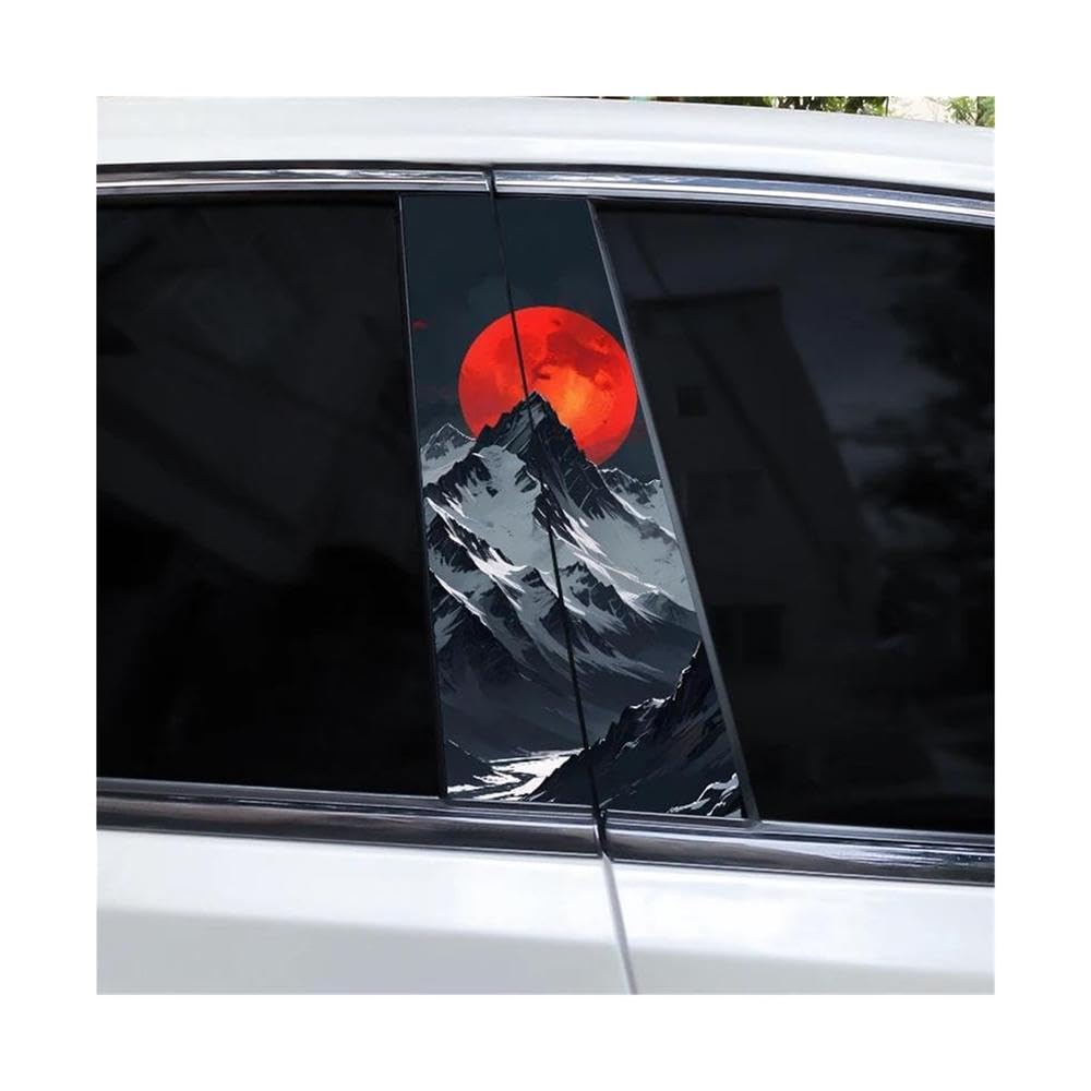 Body Parts 2PCS Car Center Pillar Sticker Snow Mountain Car B-Pillar Sticker DIY(K)
