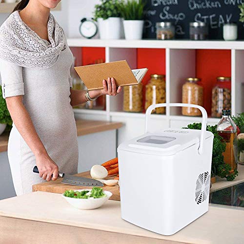 Countertop Ice Maker ?Electactic Ice Maker Machine for Countertop, 26lbs/24h 9 Ice Cubes Machine Ready in 8 Minutes,Self Cleaning,Auto Recycle ,Compact&Lightweight Ice Maker with Ice Scoop and Basket
