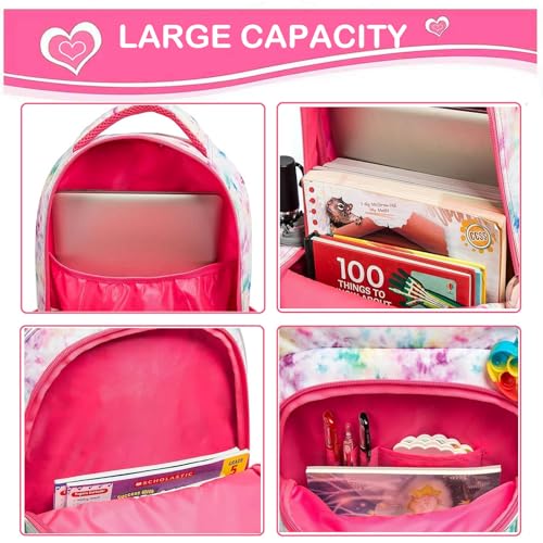 Wheeled Backpack for Kids Rolling Backpack with Wheels for Elementary School Students Lightweight Carry On Luggage Durable Travel Backpack for Boys Girls (10801T-3 Pink)3