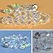 Magnetic Curtain Tiebacks,Crystal Beads Rope Drapery Holdbacks Holder for Small,Thin or Sheer Window Draperies,12 Inch Long,2 Pack (White)