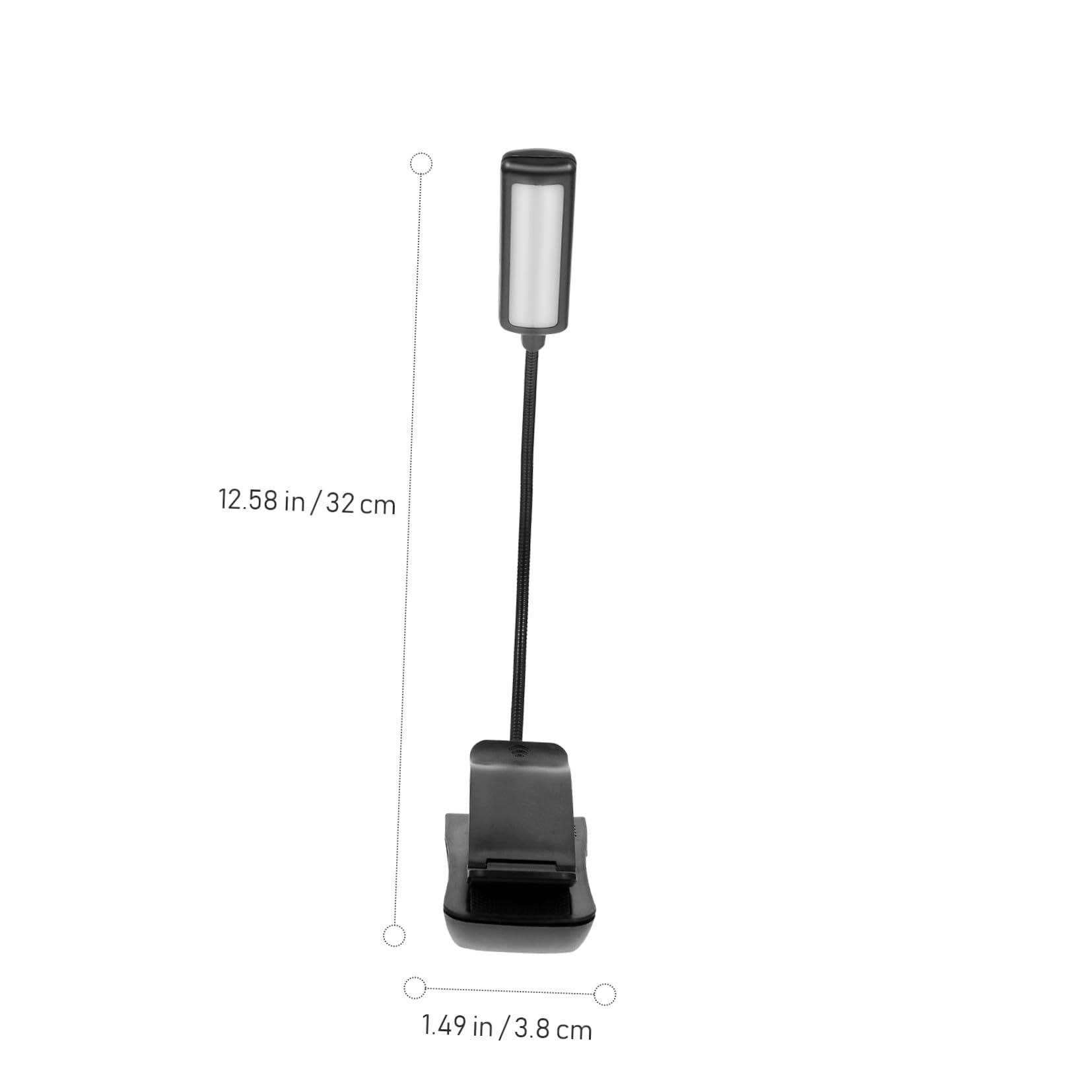 Housoutil Lampe de Lecture LED Rechargeable à Clip, Modèle B Noir, Lot de 2