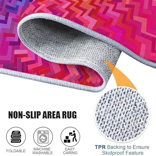 Tapis imprimé chambre lavable et antidérapant doux - 4