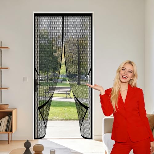 Moustiquaire ajustable aimantée 75x240cm avec fermeture automatique sans trou - 2