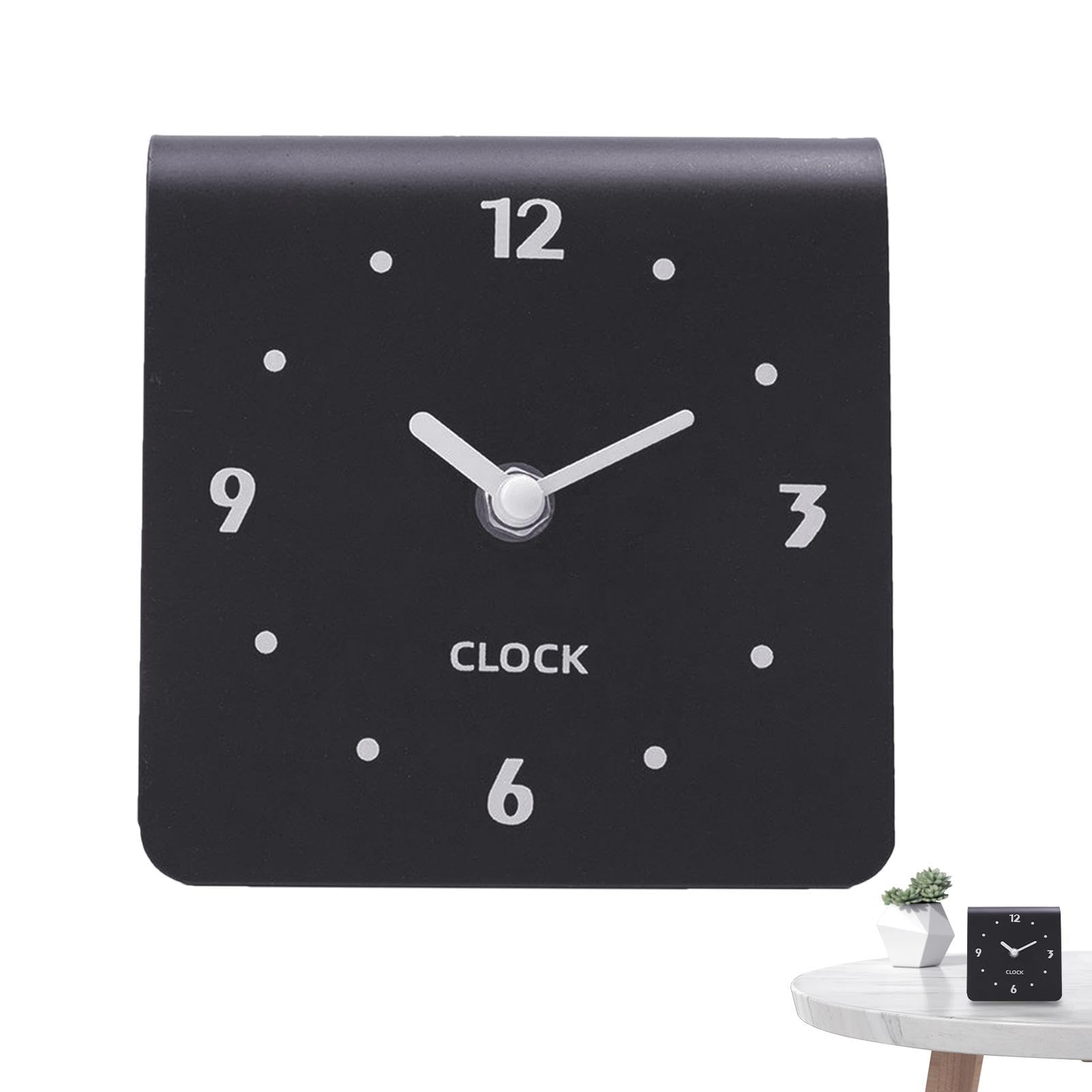 Relojes de escritorio de bajo consumo - Reloj silencioso para sala de estar, reloj de mesa decorativo que funciona con pilas | Relojes de mesa que no hacen tictac con diseño único, elegante decoración