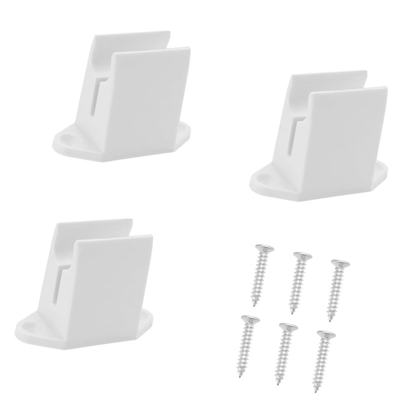 Kaeltsyn Multipurpose Roller Shade Awning Hand Crank Brackets Pack of 3 White Construction Wall Mount Clip for Camping Awning Crank Rod Wall Mount Brackets