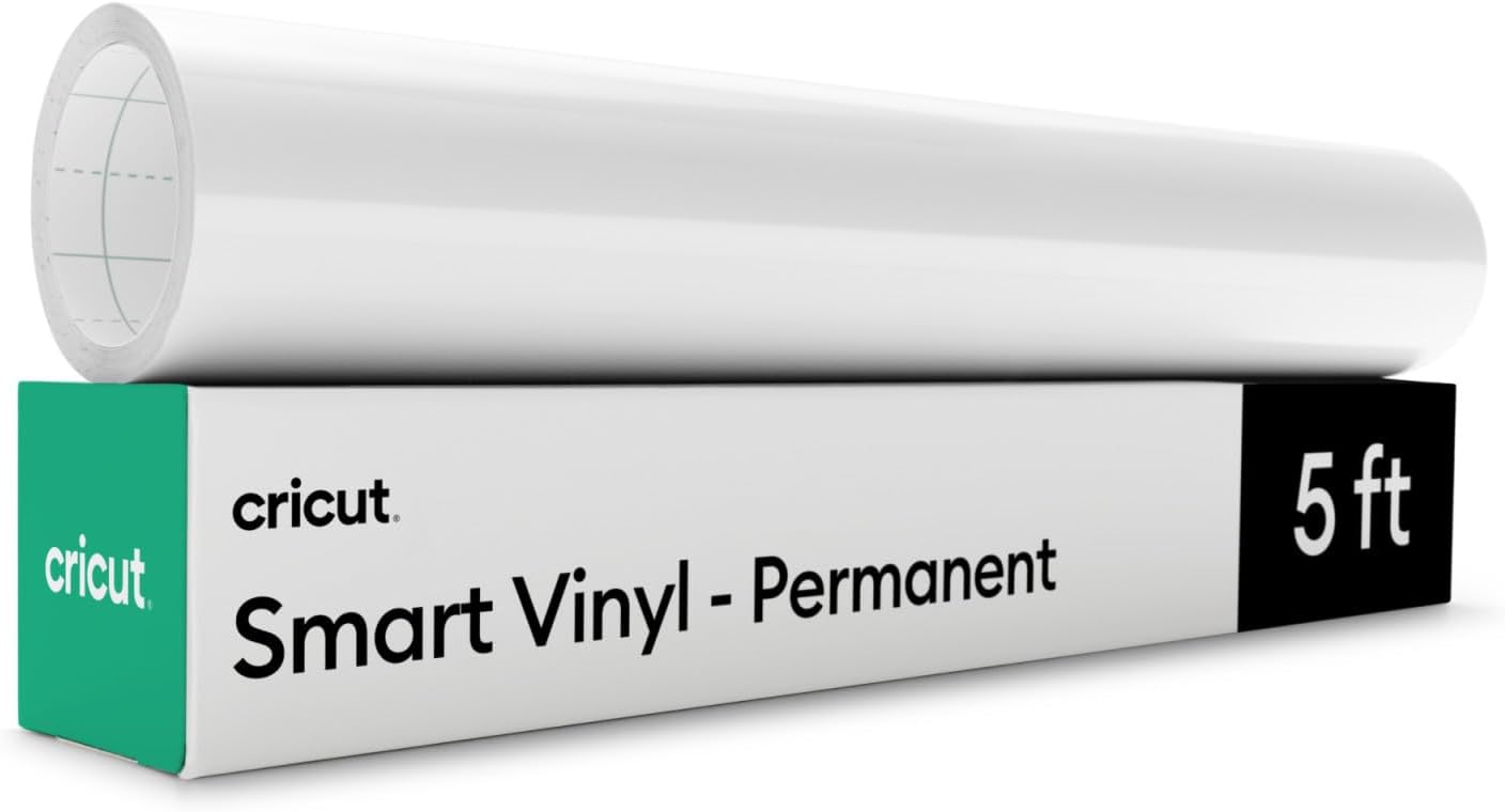 Cricut Smart Permanent Vinyl, White (13in x 5ft) - for Maker & Explore Machines