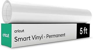 Cricut Smart Vinilo Adhesivo Permanente - Rollo 30.5 cm x 152 cm - Blanco - Para Cricut, Manualidades, Ventanas y Decoración
