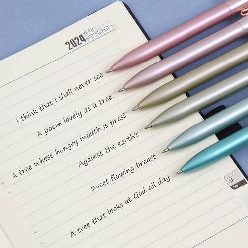 Pack de 6 bolígrafos retráctiles de gel Mr. Pen tinta negra miniatura 7