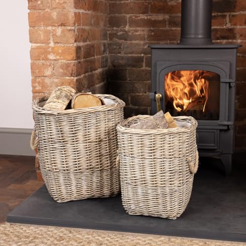 CHARLES BENTLEY Log Baskets Set of Two