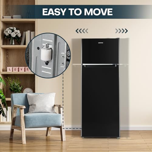 Upstreman BD75 7.7 Cu.Ft. Refrigerator With Freezer, Double Door Refrigerator thumb #5