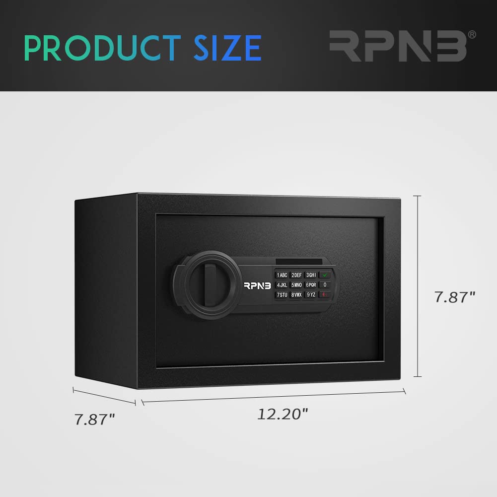 RPNB Mini elektroniczny sejf, mały sejf domowy, 8,5 l