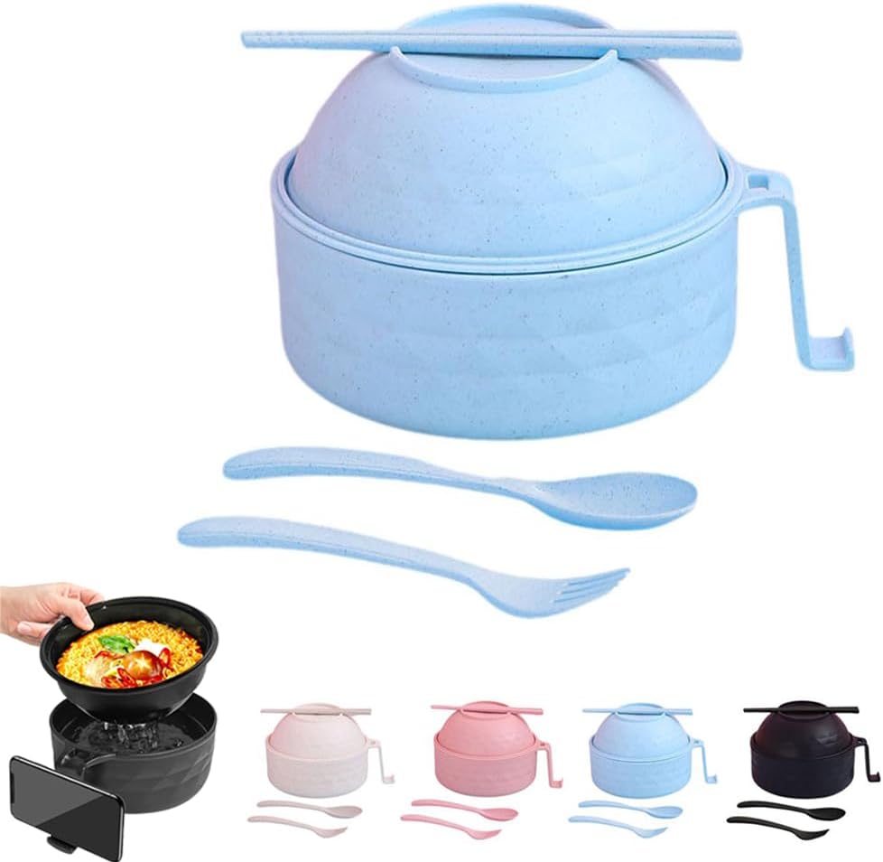 GINTBN Ramen Bowl Set, Microwave Ramen Noodle Bowl Set with