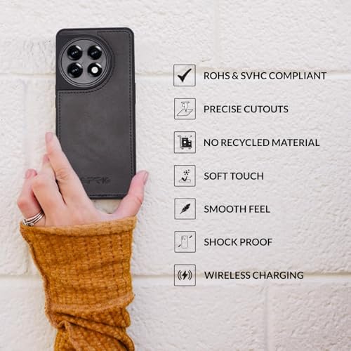 Image of SPRIG Compatible with OnePlus 11 5G Premium PrimeMatte Back Cover Drop Tested Shock Proof Mobile Case for Men, Women, Boys and Girls with Camera Protection (Black)